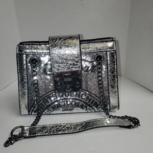Sparkling mini silver bag